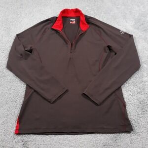 Icebreaker Merino 260 Wool Sweater 1/4 Zip Pullover Mens XL Brown Outdoor Hiking